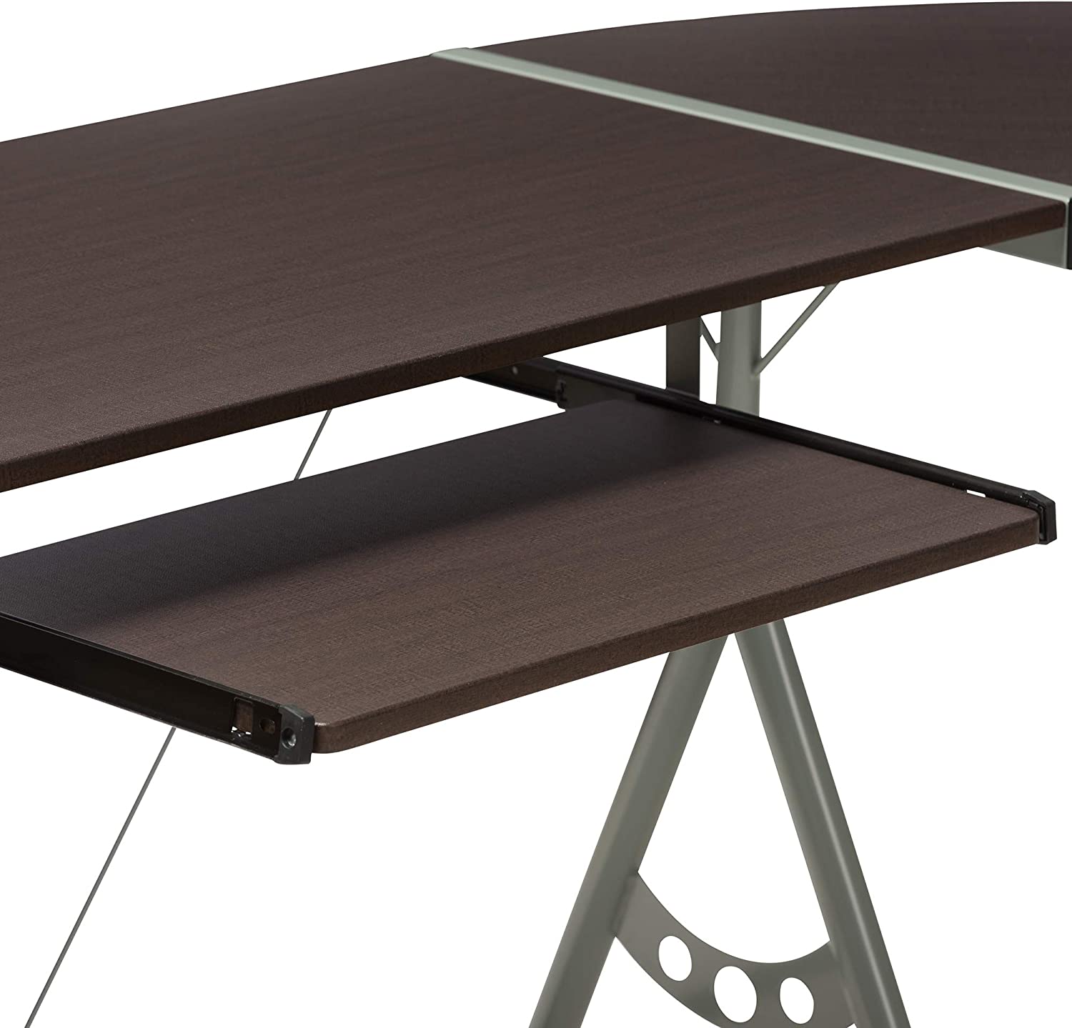 Baxton Studio AA-2007-X2(wenge) Desk, 30&#34; x 58&#34; x 58&#34;, Dark Brown