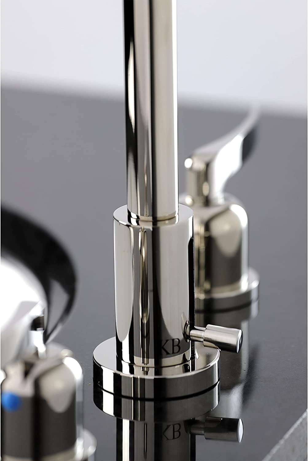Kingston Brass FSC8929EFL Centurion Widespread Bathroom Faucet, 5-3/8 Inch in Spout Reach, Polished Nickel