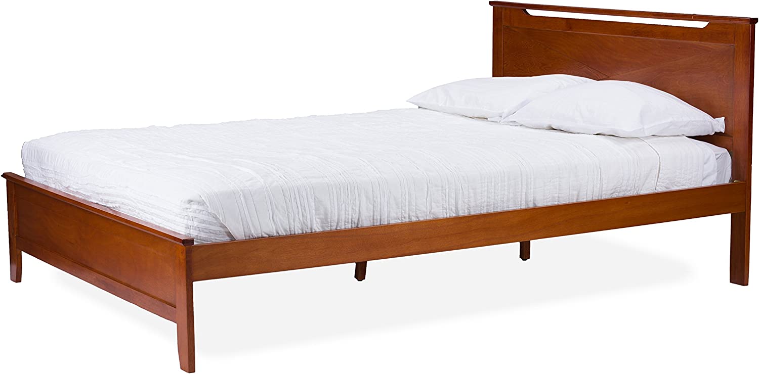 Baxton Studio Demitasse Brown Wood Contemporary Bed, Twin