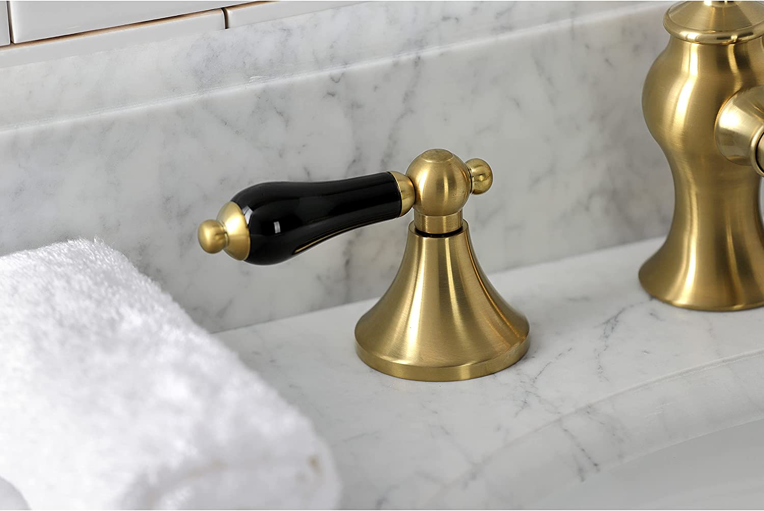 Kingston Brass KC7067PKL Duchess Widespread Bathroom Faucet, Brushed Brass