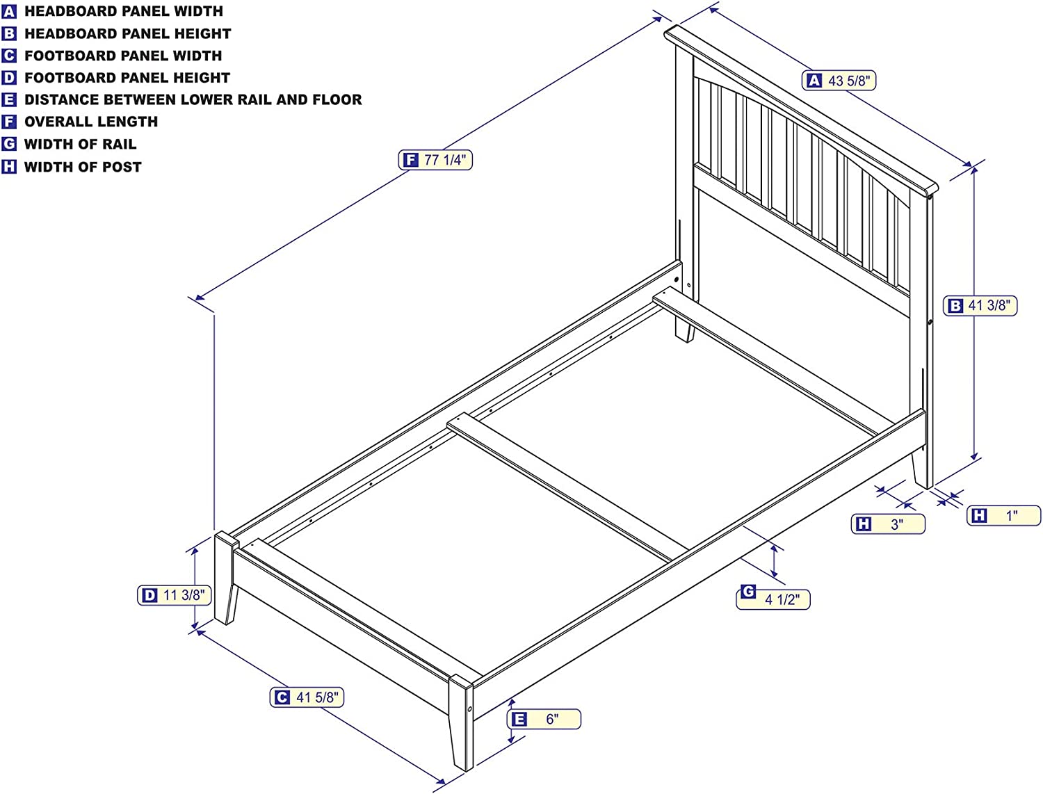 AFI Mission Traditional Bed, Twin, Espresso