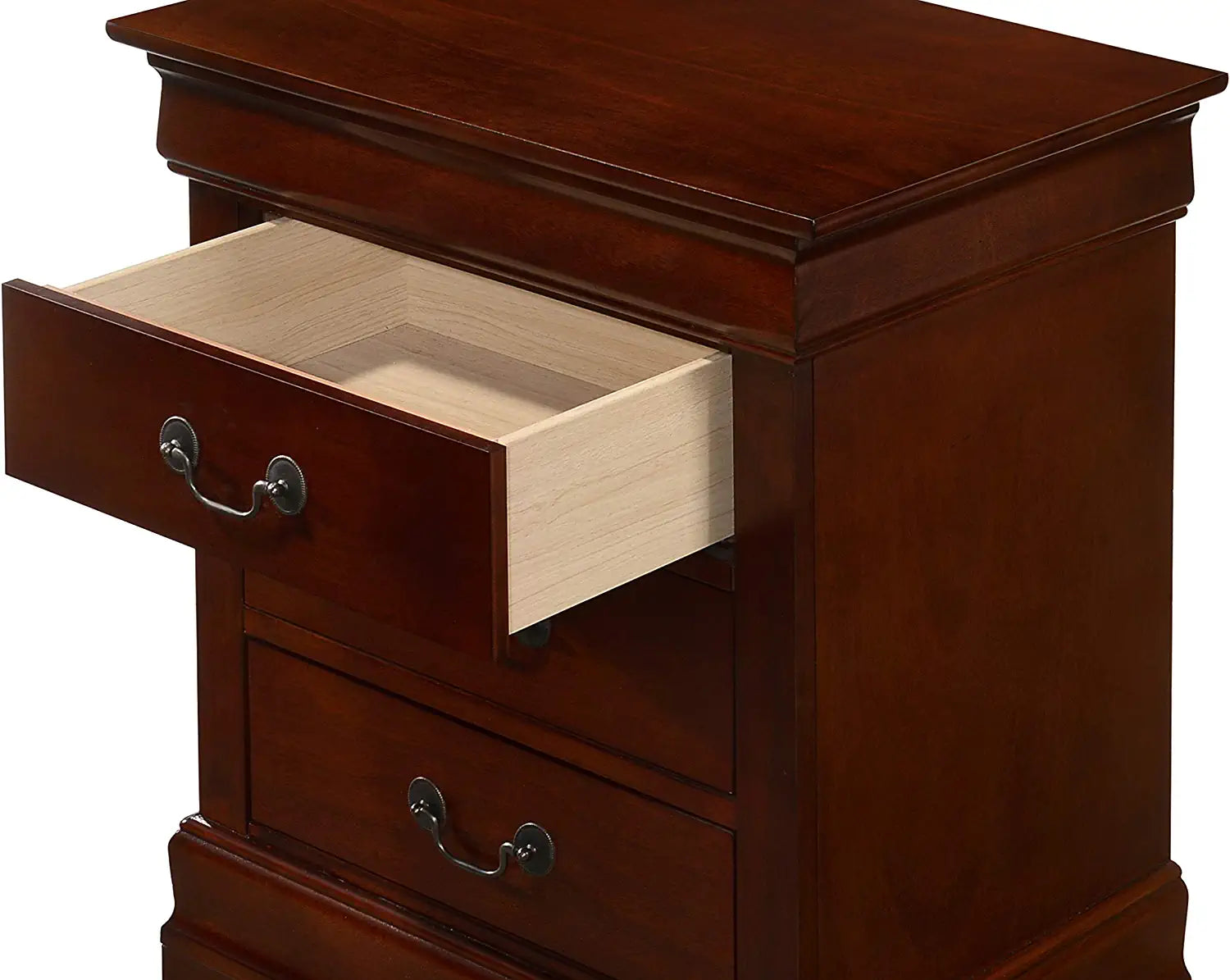 Glory Furniture 3 Drawer Nightstand, 29&#34;H X 21&#34;W X 16&#34;D, Cherry