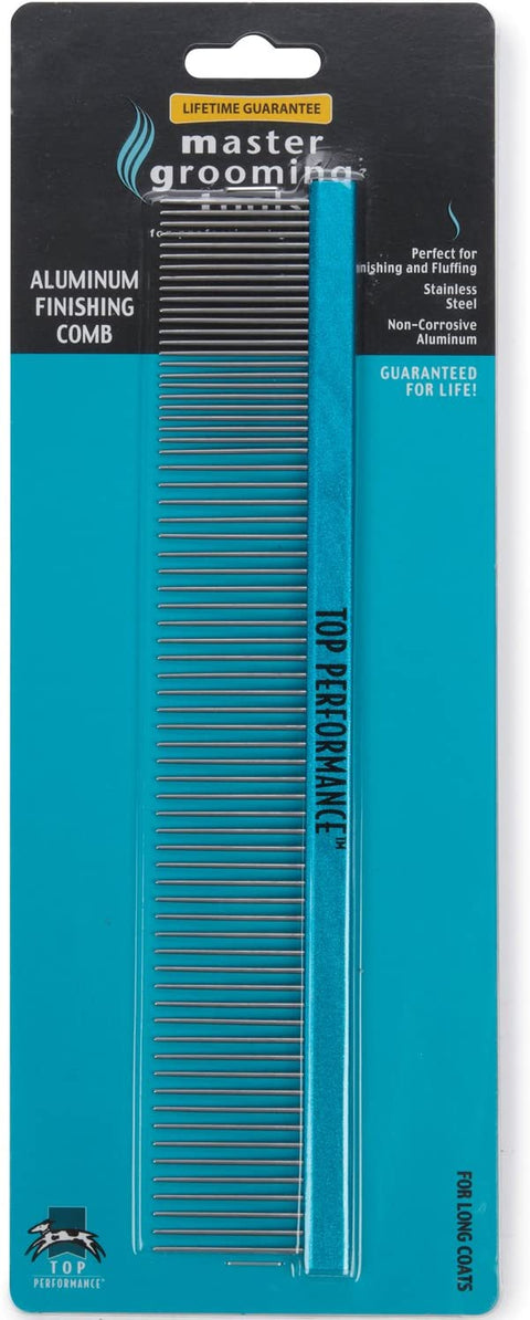 Master Grooming Tools Aluminum Finishing Comb ‚Äî Versatile Combs for Grooming Dogs, 10&#34;
