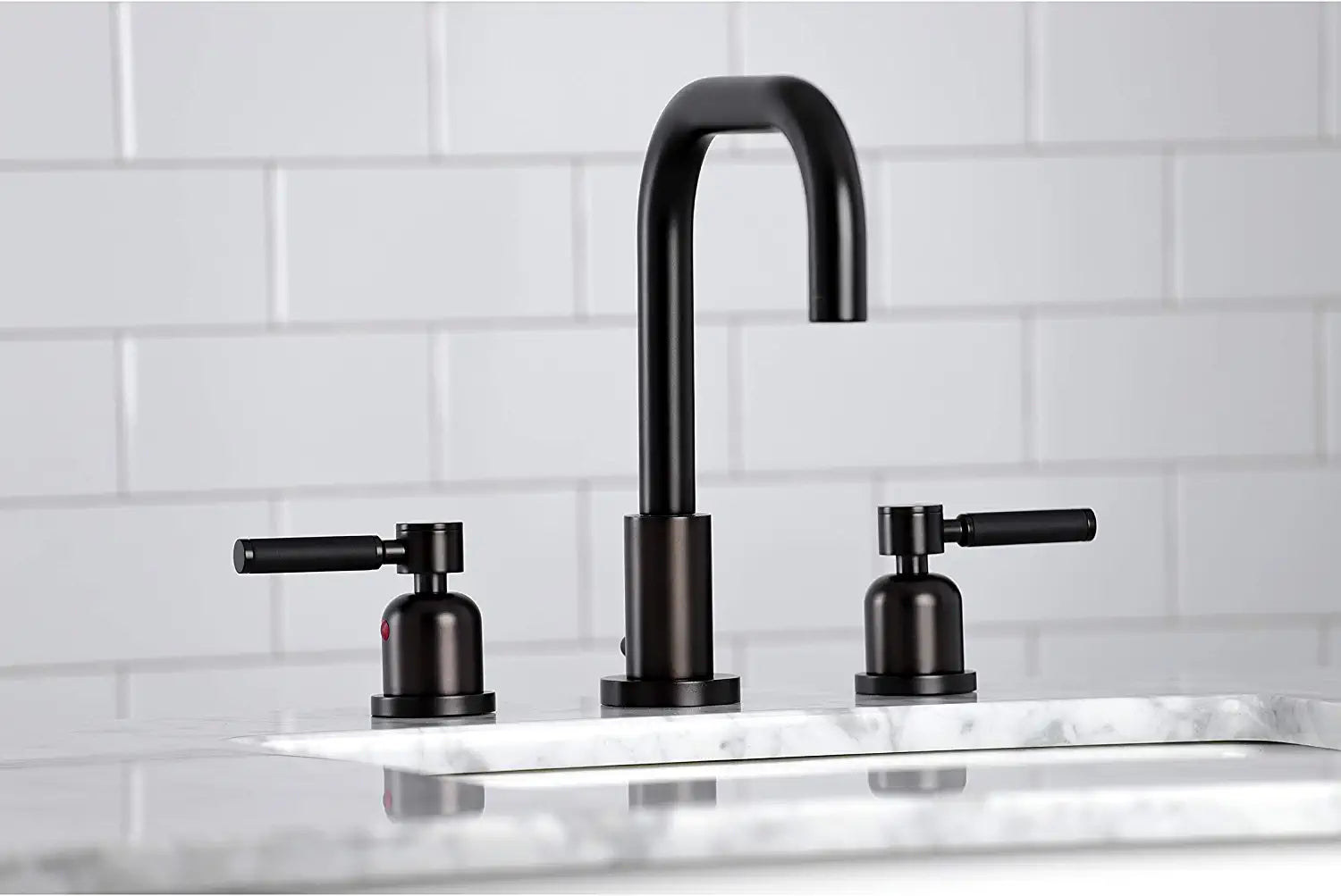 Kingston Brass FSC8935DKL Kaiser Widespread Bathroom Faucet, Oil Rubbed Bronze