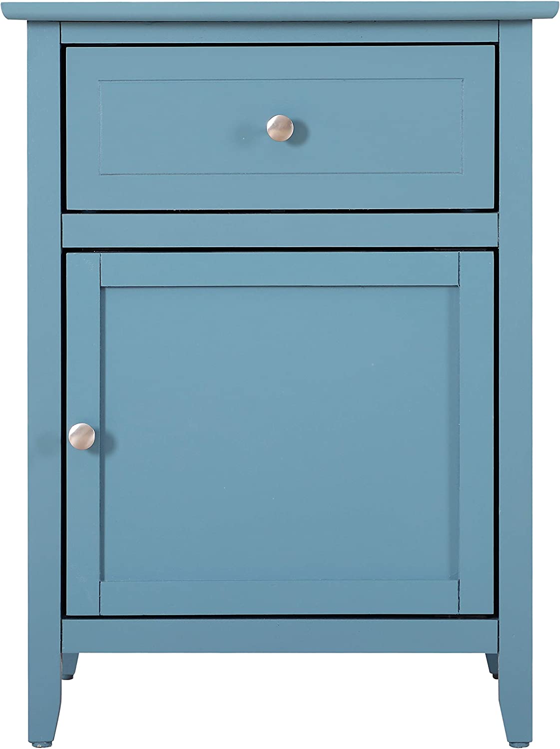 Glory Furniture 1 Drawer /1 Door Nightstand, Teal