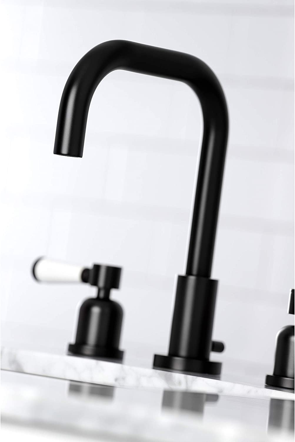 Kingston Brass FSC8930DPL Paris Widespread Bathroom Faucet, Matte Black