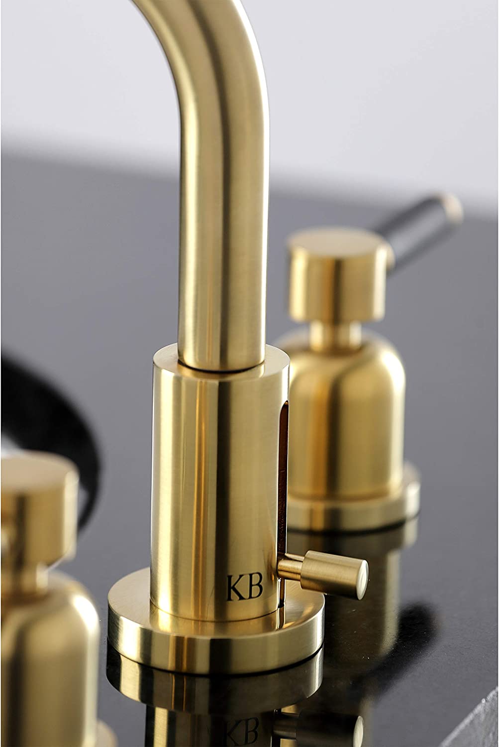 Kingston Brass FSC8953DKL Kaiser Widespread Bathroom Faucet, Brushed Brass