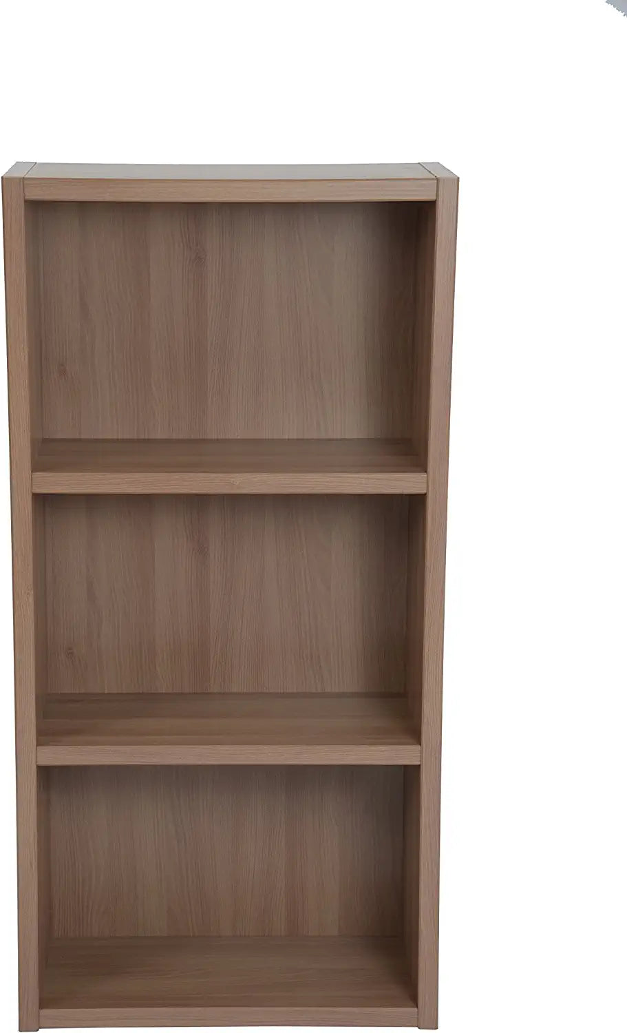 Boraam Techny Collection Hartley Hollow Core Bookcase, Light Oak