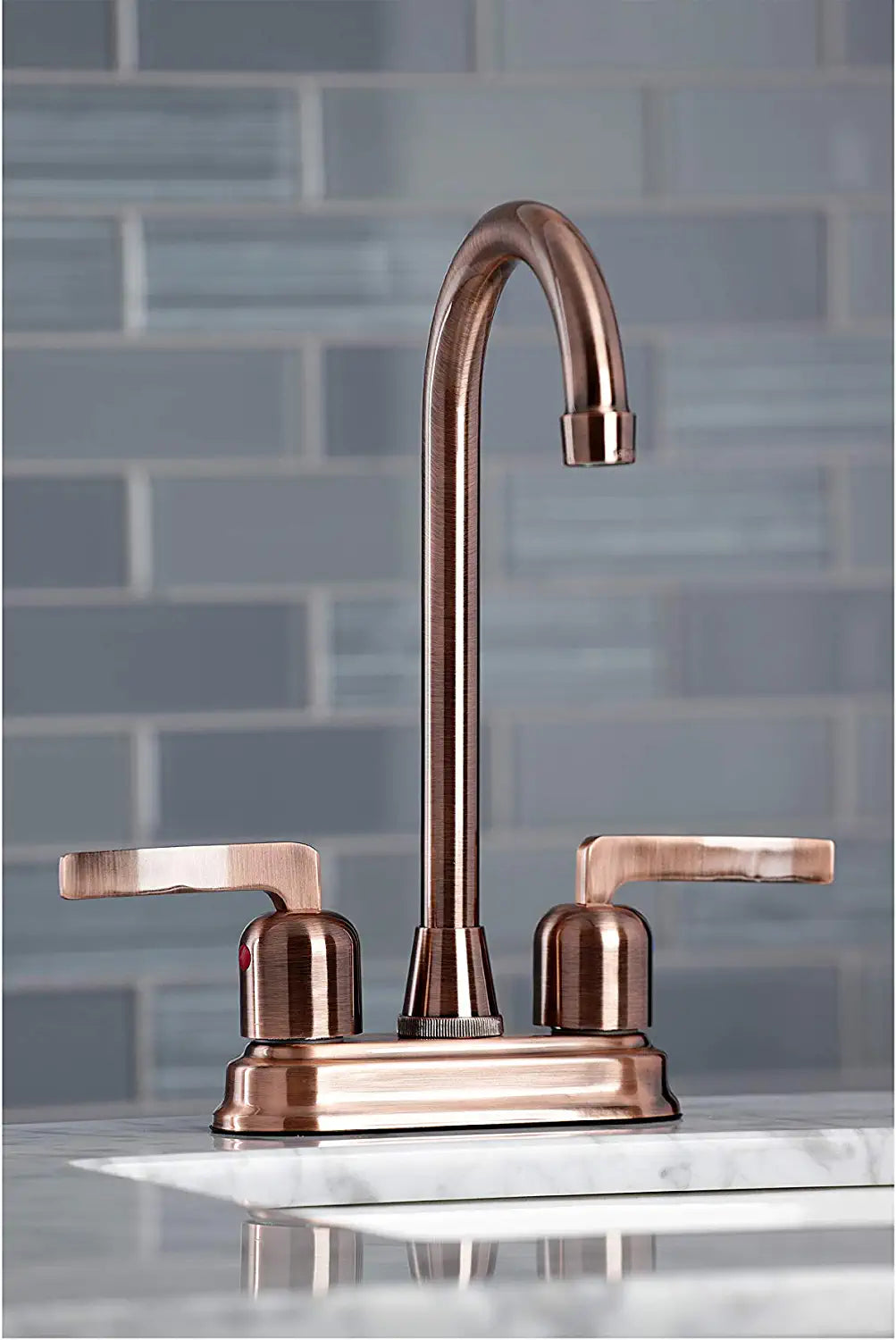 Kingston Brass KB849EFLAC Centurion Bar Faucet, Antique Copper