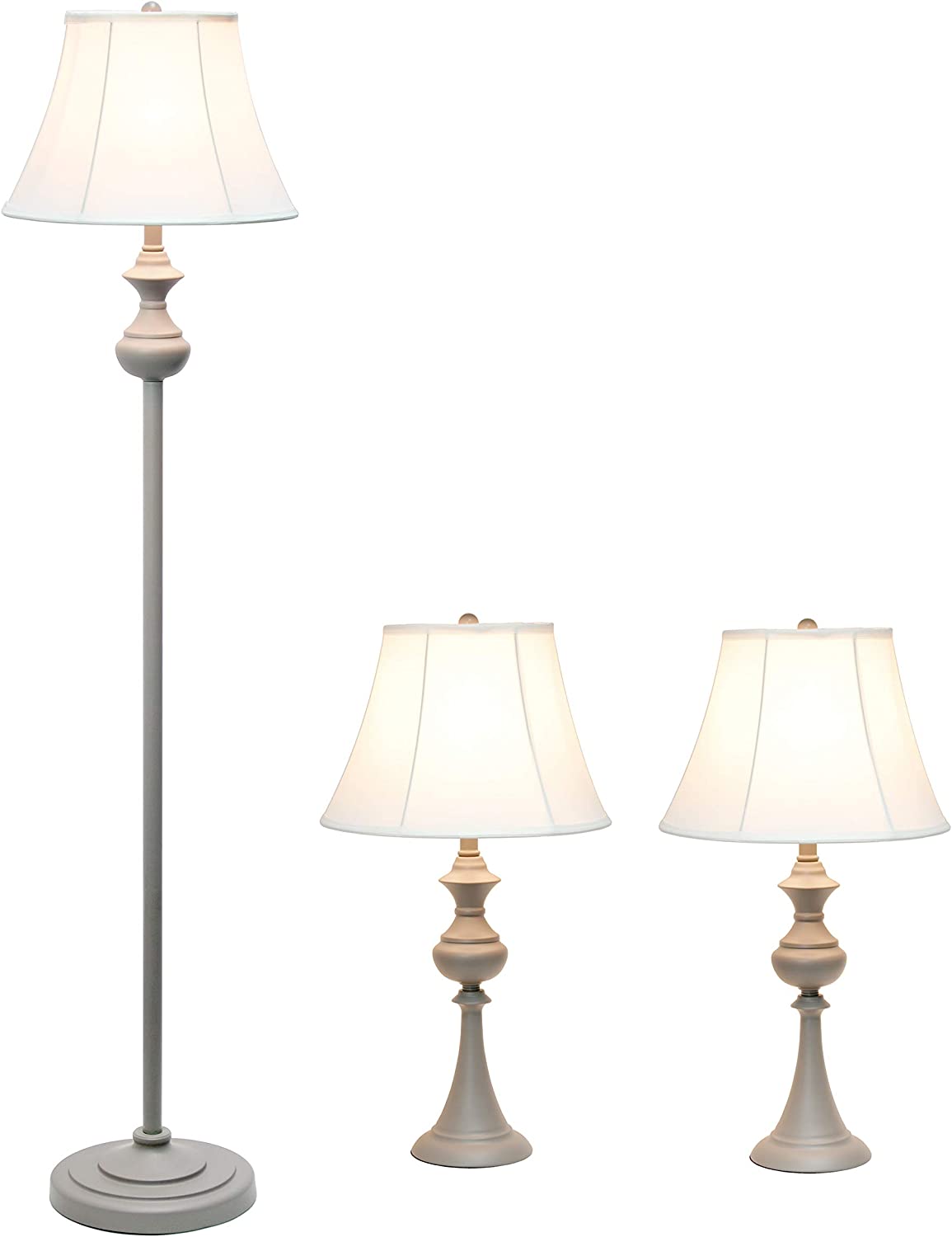 Elegant Designs LC1019-RBZ 3 Pack Lamp Set, Restoration Bronze/Tan
