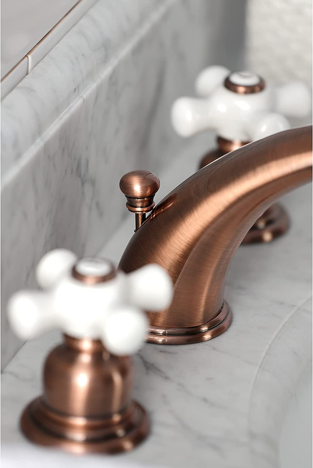 Kingston Brass KB966PX Magellan Widespread Bathroom Faucet, Antique Copper