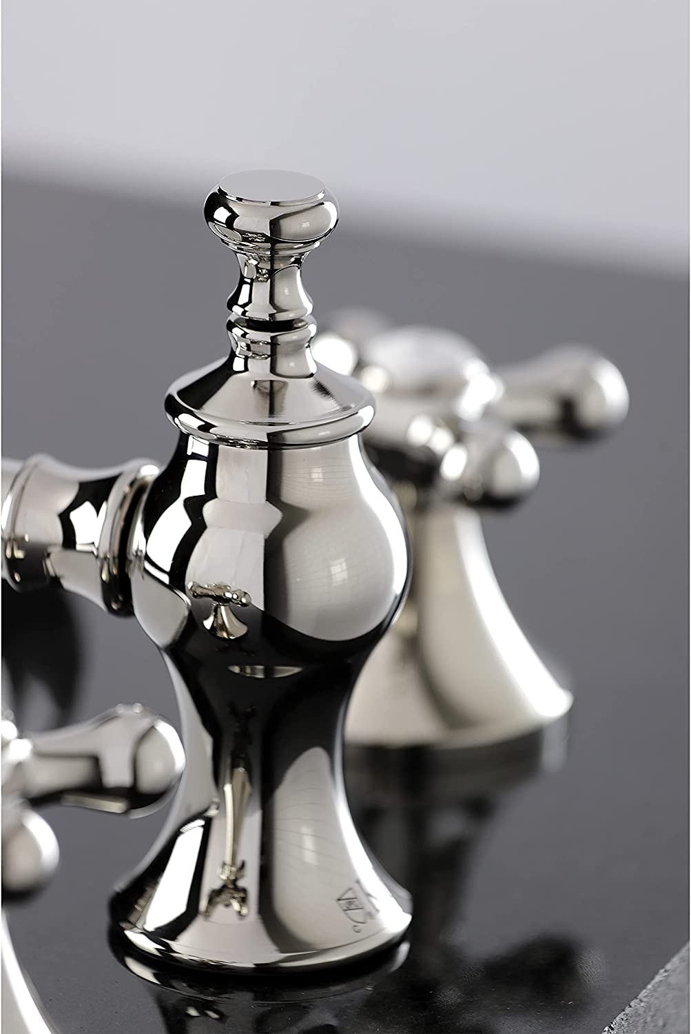 Kingston Brass KC7066AX Vintage Widespread Bathroom Faucet, Polished Nickel