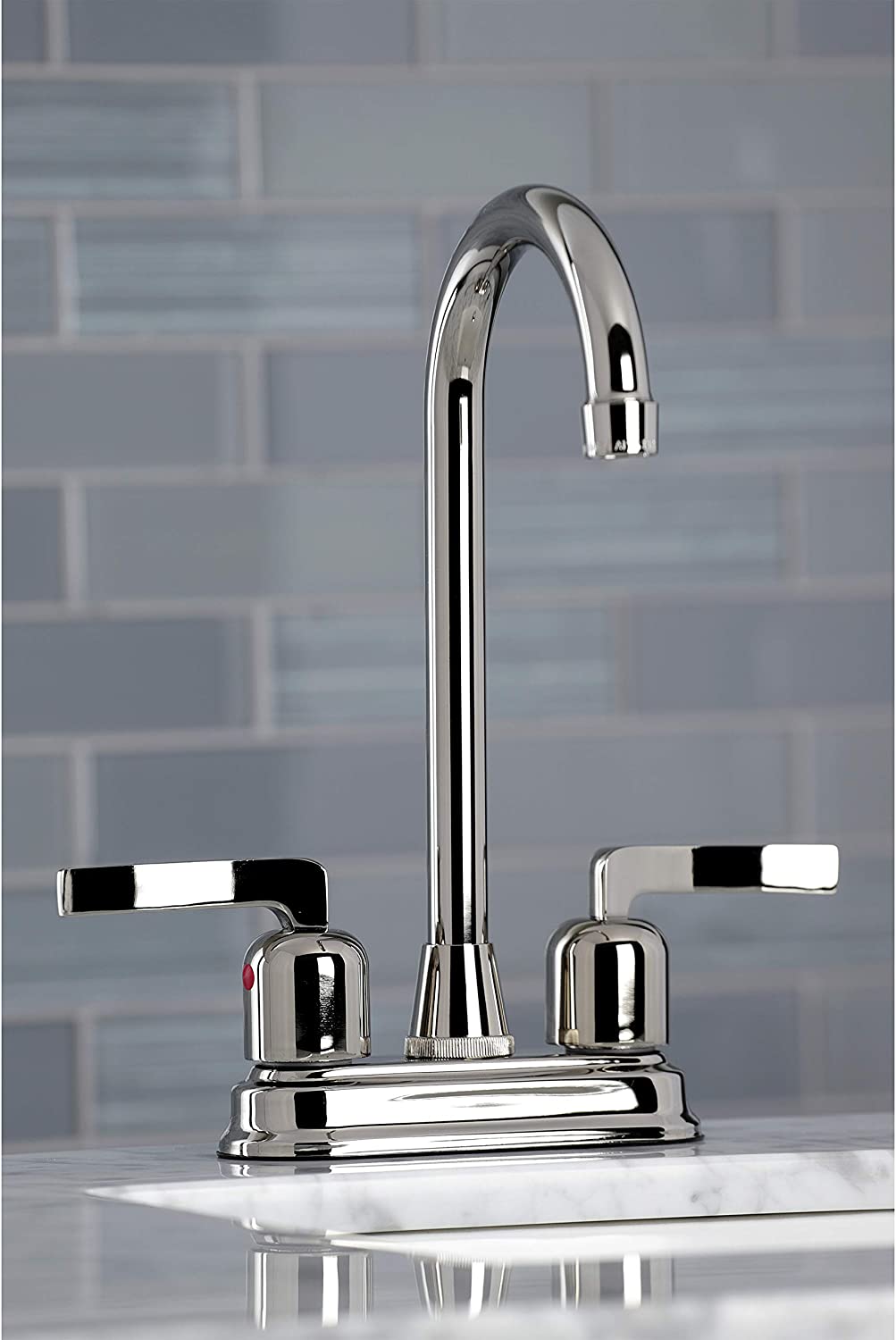 Kingston Brass KB8496EFL Centurion Bar Faucet, Polished Nickel