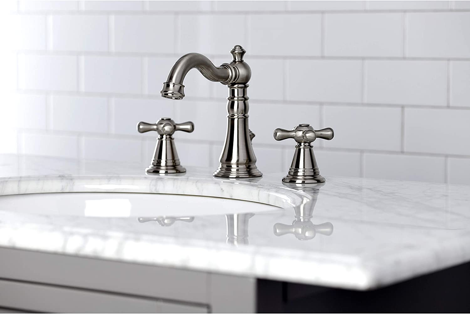 Kingston Brass FSC1978AAX American Classic Widespread Bathroom Faucet, Brushed Nickel