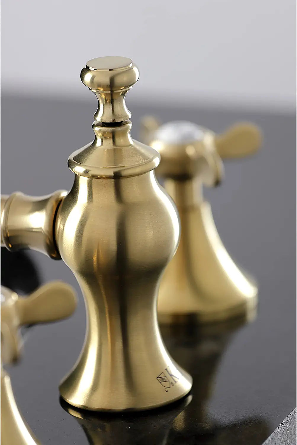 Kingston Brass KC7067BEX Essex 8 in. Widespread Bathroom Faucet, Brushed Brass