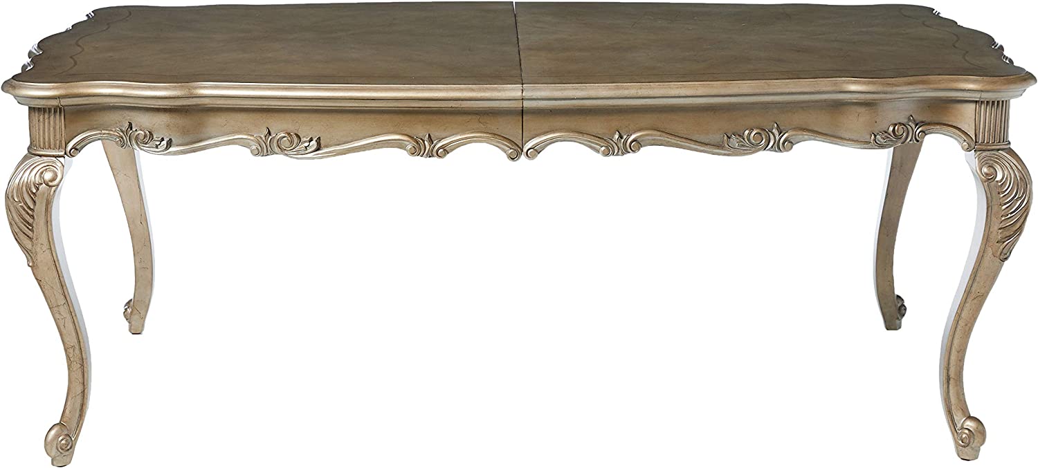 ACME Furniture Chantelle Dining Table, Antique Platinum