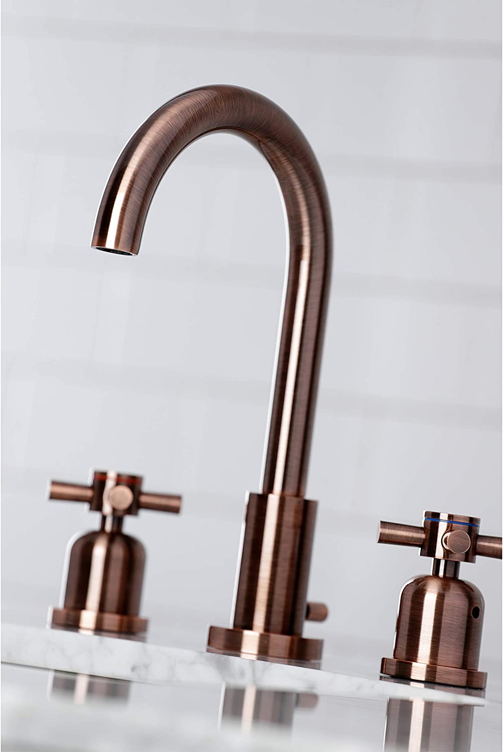 Kingston Brass FSC892DXAC Concord Widespread Bathroom Faucet, Antique Copper