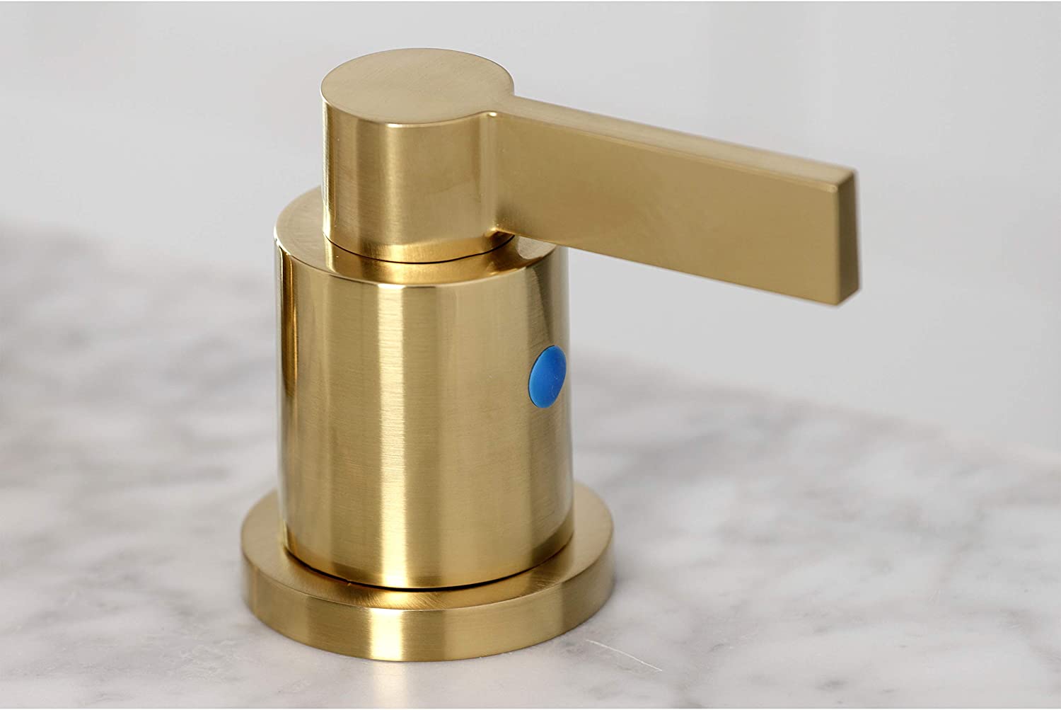 Kingston Brass FSC8933NDL NuvoFusion Widespread Bathroom Faucet, Brushed Brass