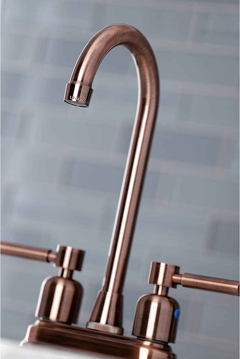 Kingston Brass KB849DLAC Concord Bar Faucet, Antique Copper