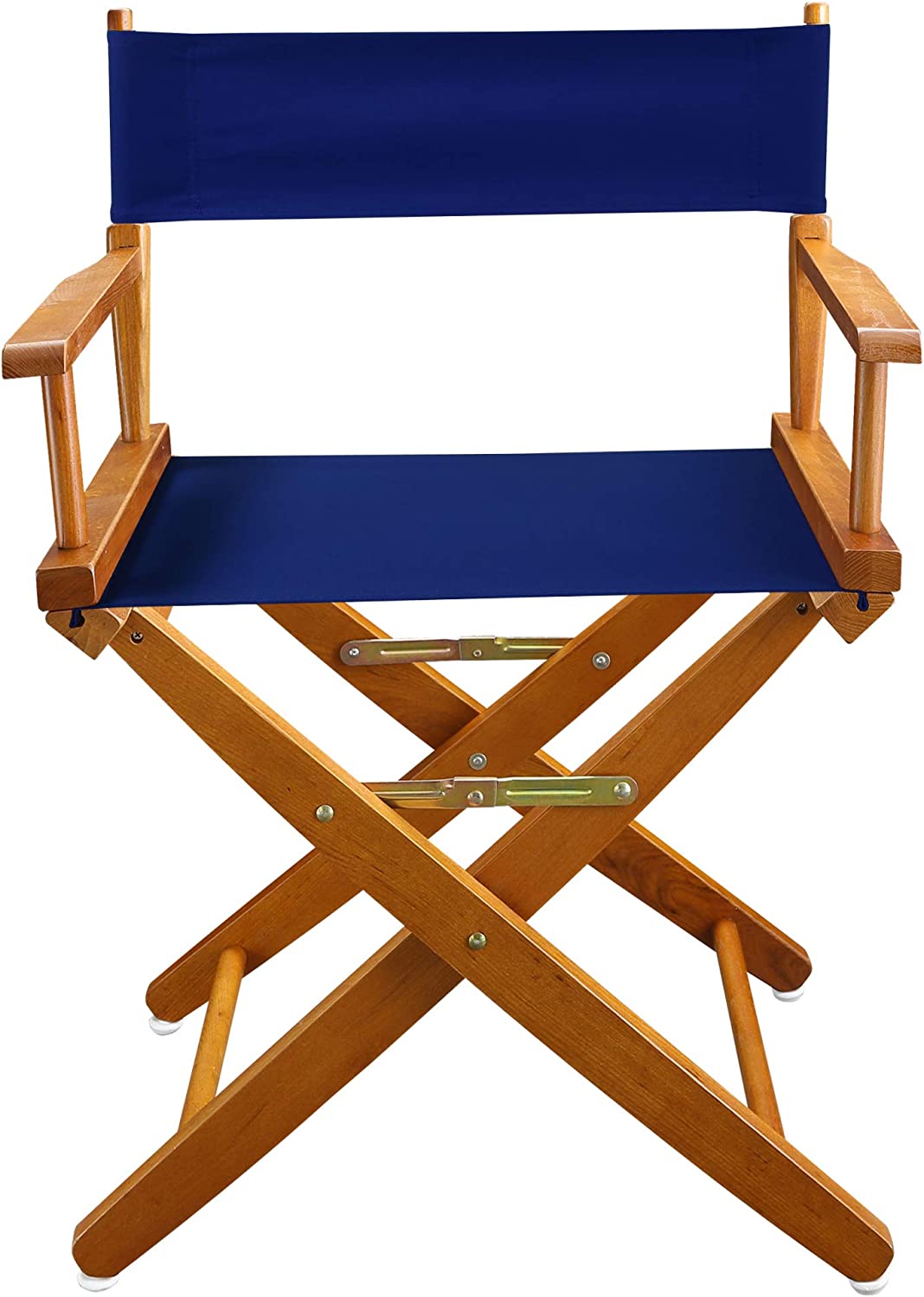 American Trails Extra-Wide Premium 18" Director's Chair Mission Oak Frame with Royal Blue Canvas
