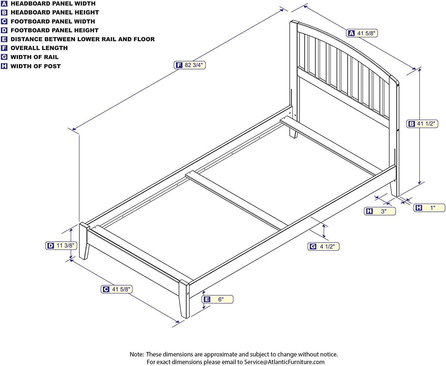 AFI Richmond Traditional Bed, Twin XL, Espresso