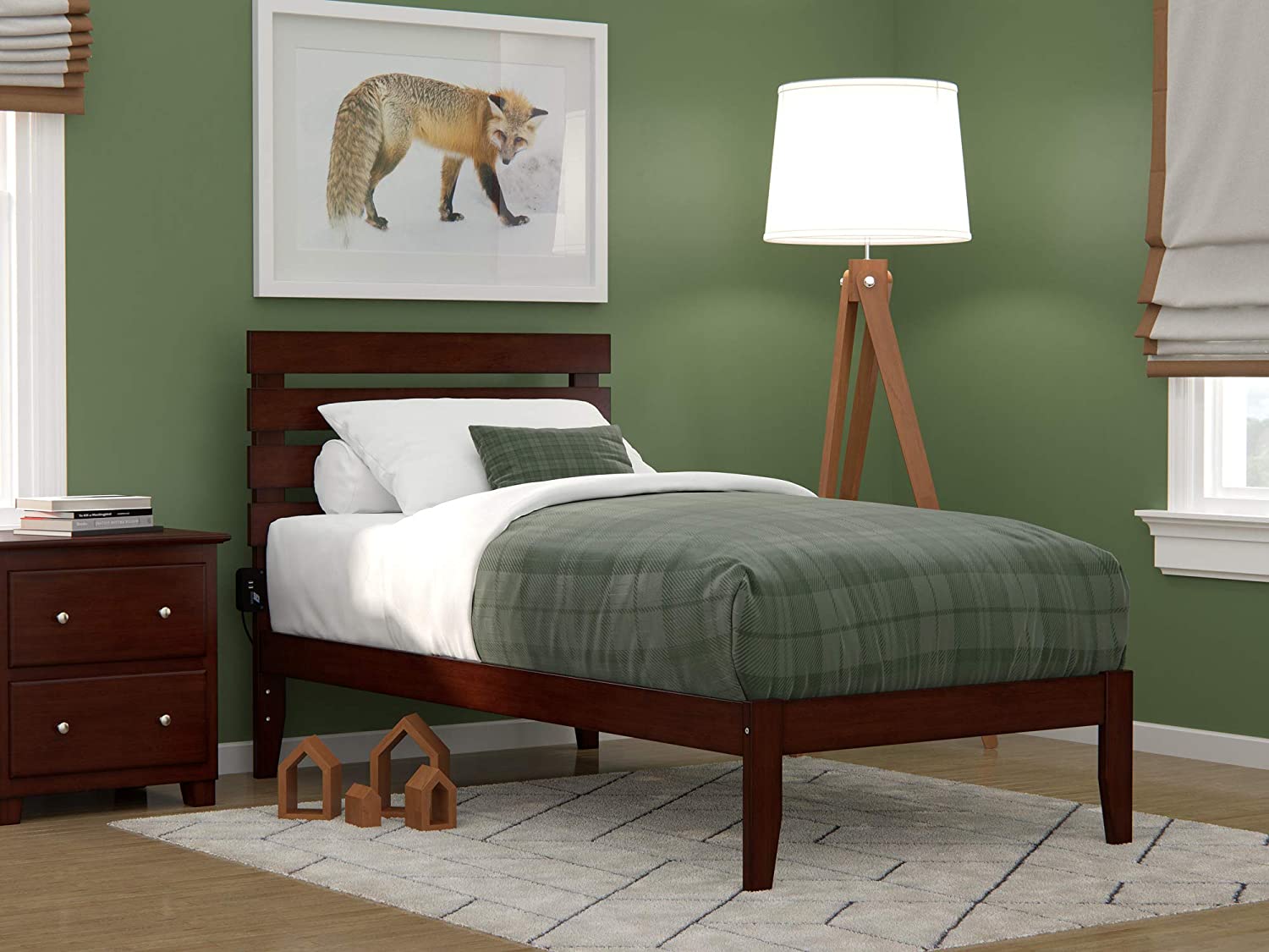 AFI Oxford Bed, Twin, Walnut