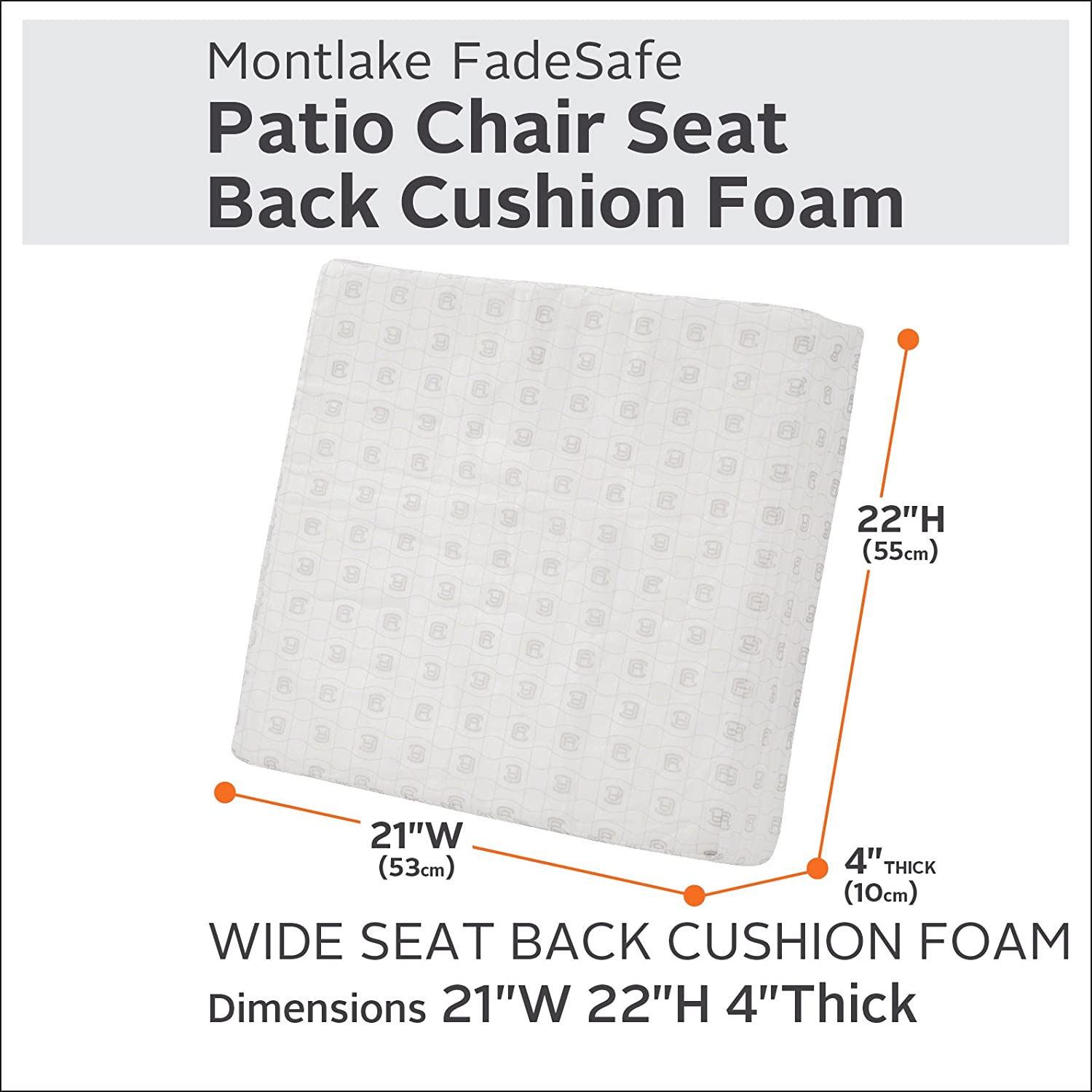 Classic Accessories 61-039-010939-RT Back Cushion Foam 4 Inch No Color