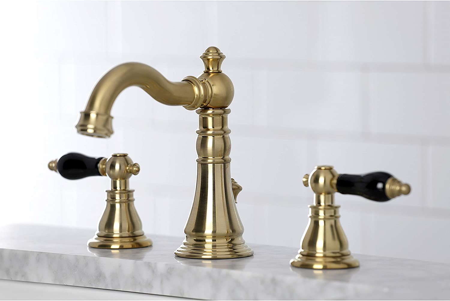 Kingston Brass FSC1973AKL Duchess Widespread Bathroom Faucet, Brushed Brass