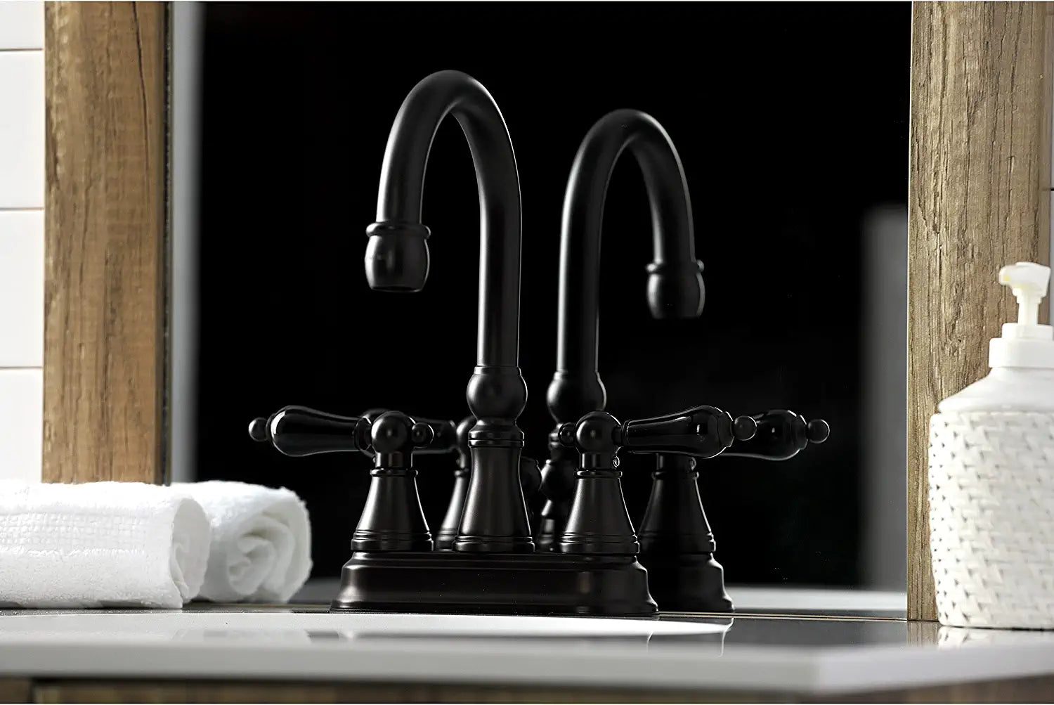 Kingston Brass KS2615PKL Duchess 4&#34; Centerset Bathroom Faucet, Oil Rubbed Bronze