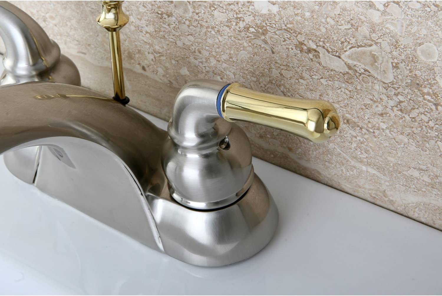 Kingston Brass KB2621 Naples 4-Inch Centerset Lavatory Faucet, Polished Chrome