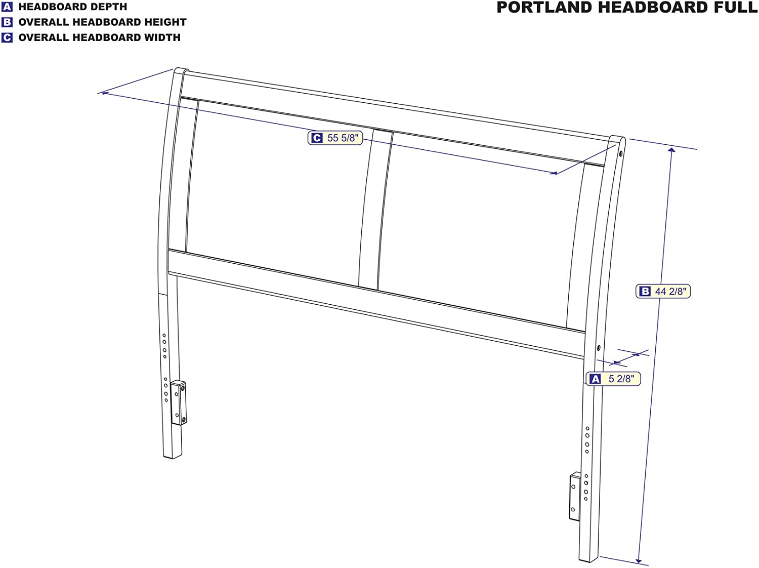 Atlantic Furniture Portland Headboard, Full, Espresso