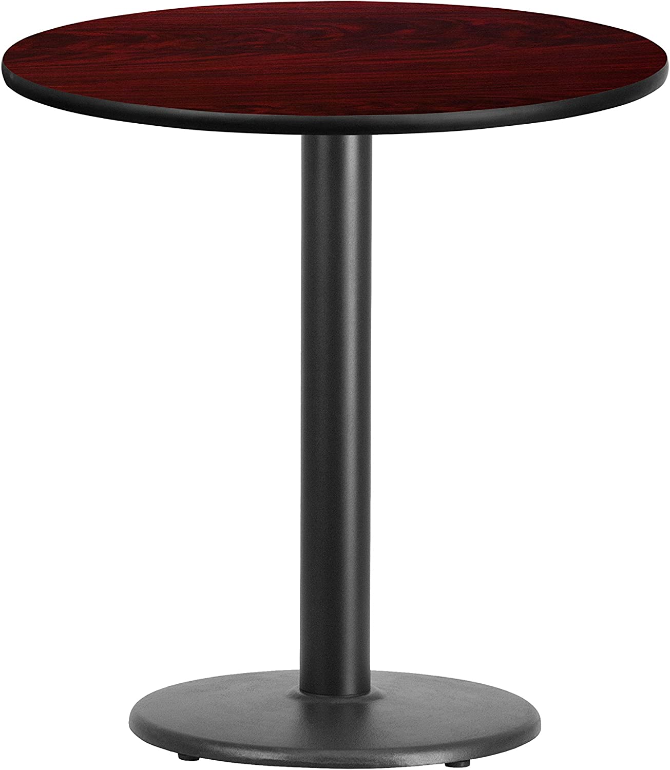 Flash Furniture 24&#39;&#39; Round Walnut Laminate Table Top with 18&#39;&#39; Round Table Height Base