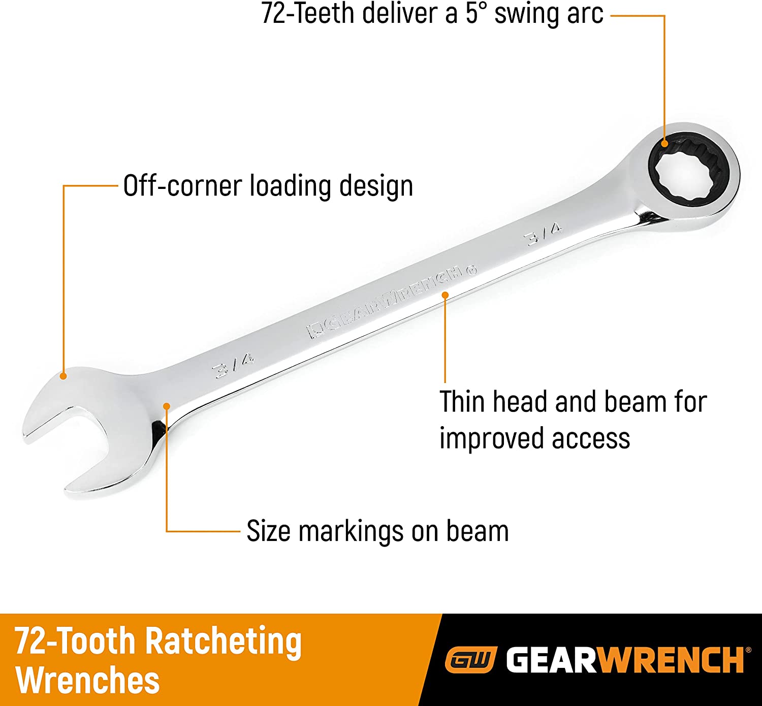 GEARWRENCH 12 Pc. 12 Pt. Ratcheting Combination Wrench Set, Metric - 9412