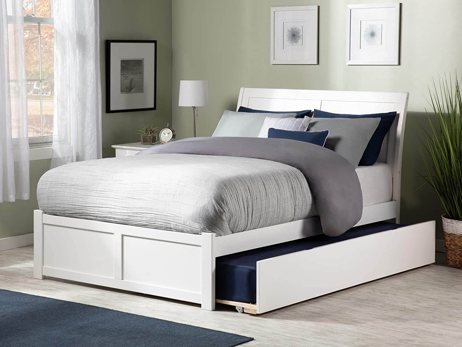 Atlantic Furniture Portland Platform Bed, Full, White