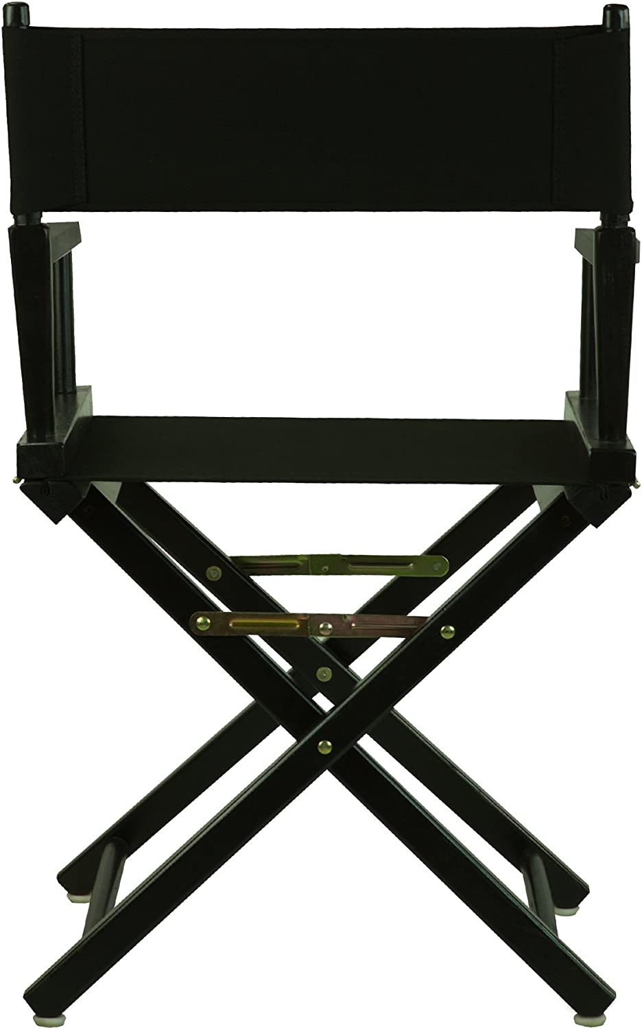 Casual Home Director's Chair ,Black Frame/Black Canvas,18" - Classic Height