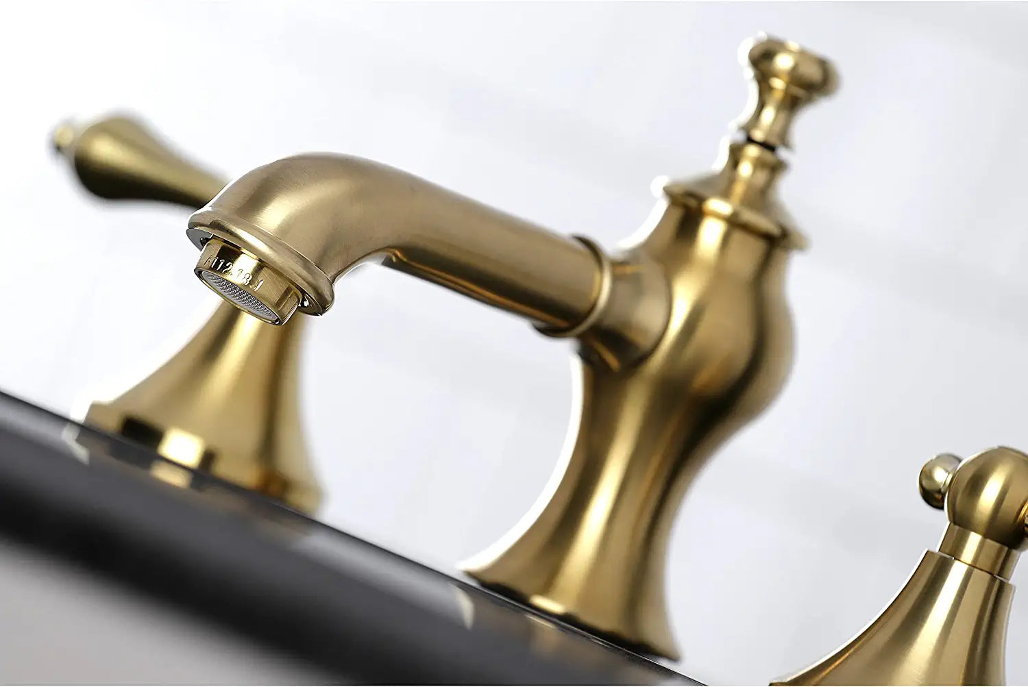 Kingston Brass KC7067AL Vintage 8 in. Widespread Bathroom Faucet, Brushed Brass