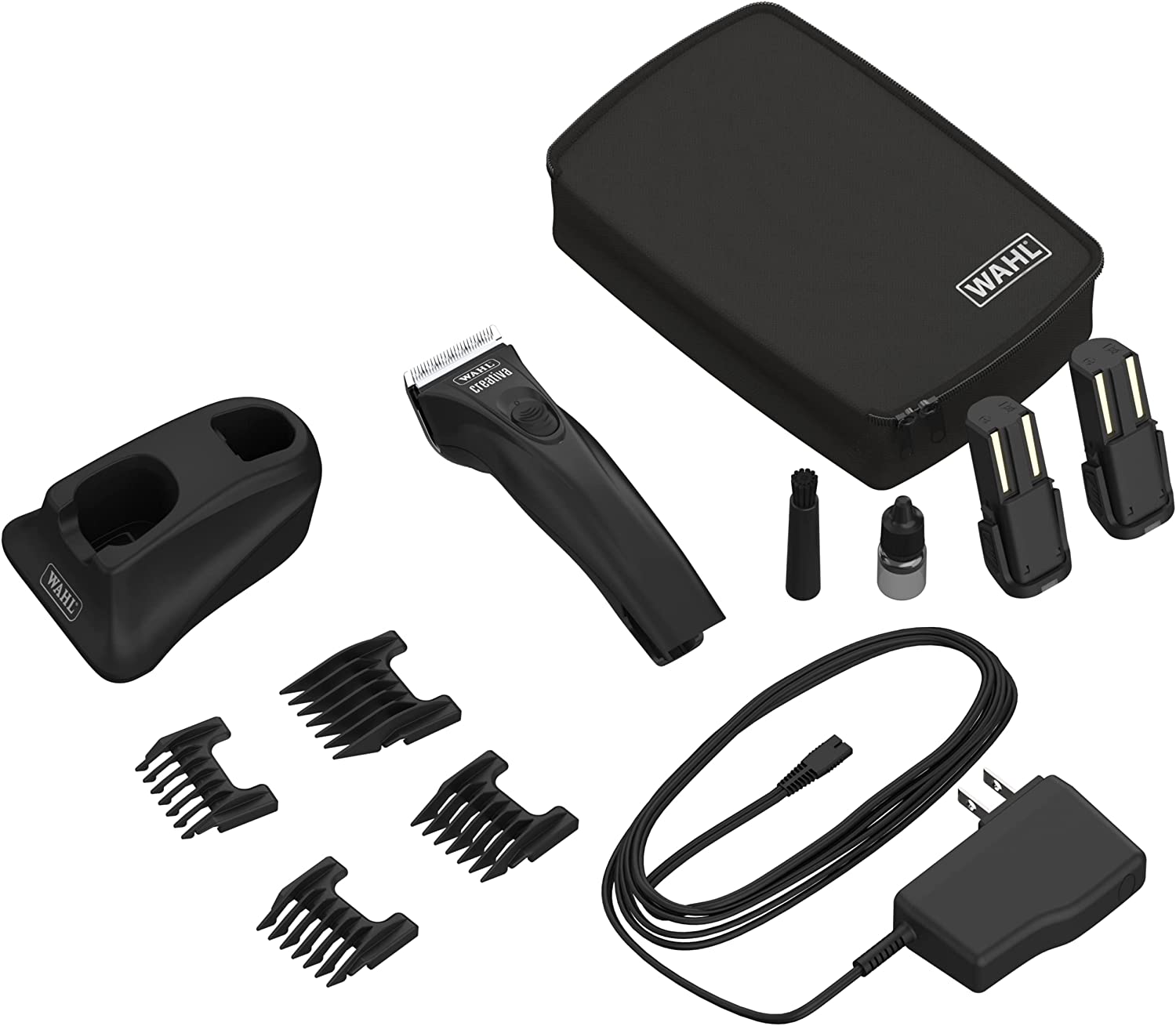 Wahl Professional Animal Creativa Cordless Dog, Cat, Pet, and Horse Clipper with 5-in-1 Adjustable Blade, Black (#41876-0430)