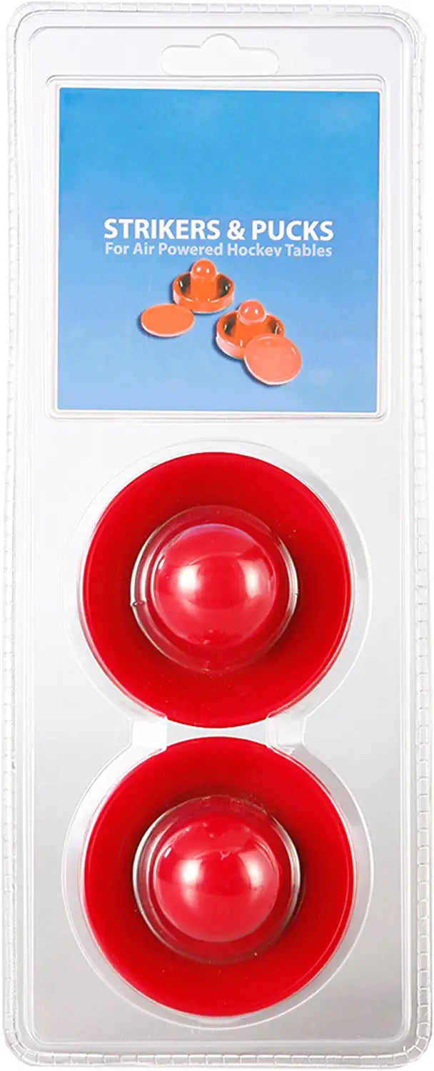 Hathaway 3-Inch Striker and 2.5-Inch Puck Air Hockey Set, Red