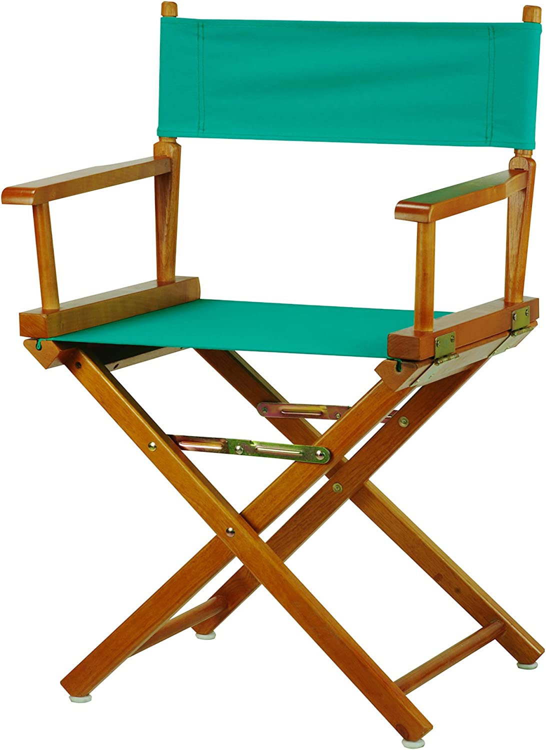 Casual Home 18&#34; Director&#39;s Chair Honey Oak Frame with Teal Canvas