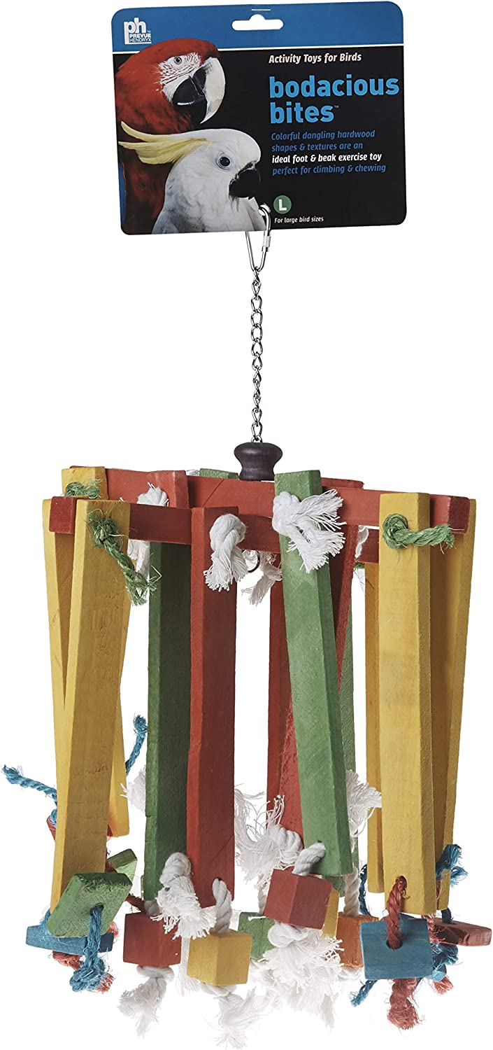 Prevue Pet Products 60948 Bodacious Bites Wood Chimes Bird Toy, Multicolor