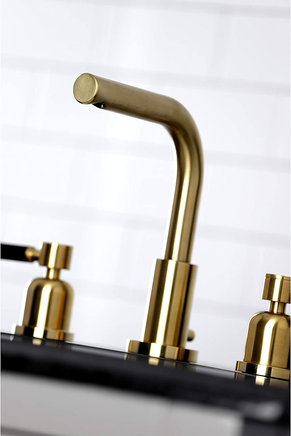 Kingston Brass FSC8953DKL Kaiser Widespread Bathroom Faucet, Brushed Brass