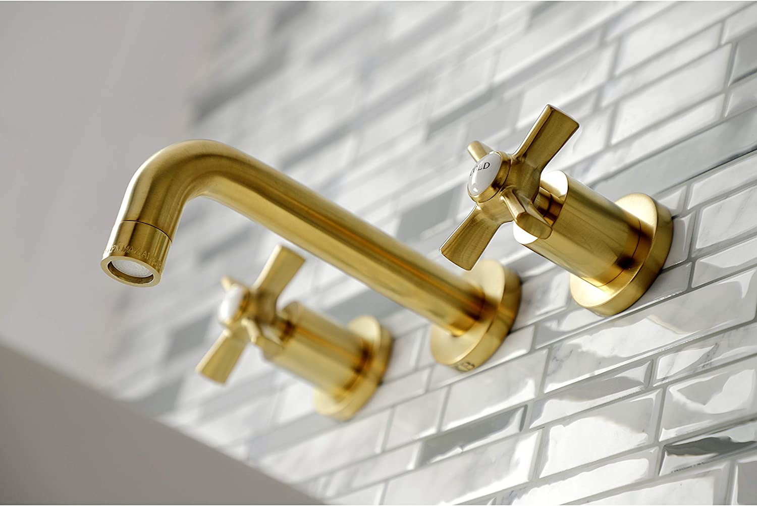 Kingston Brass KS8127ZX Millennium Bathroom Faucet, Brushed Brass