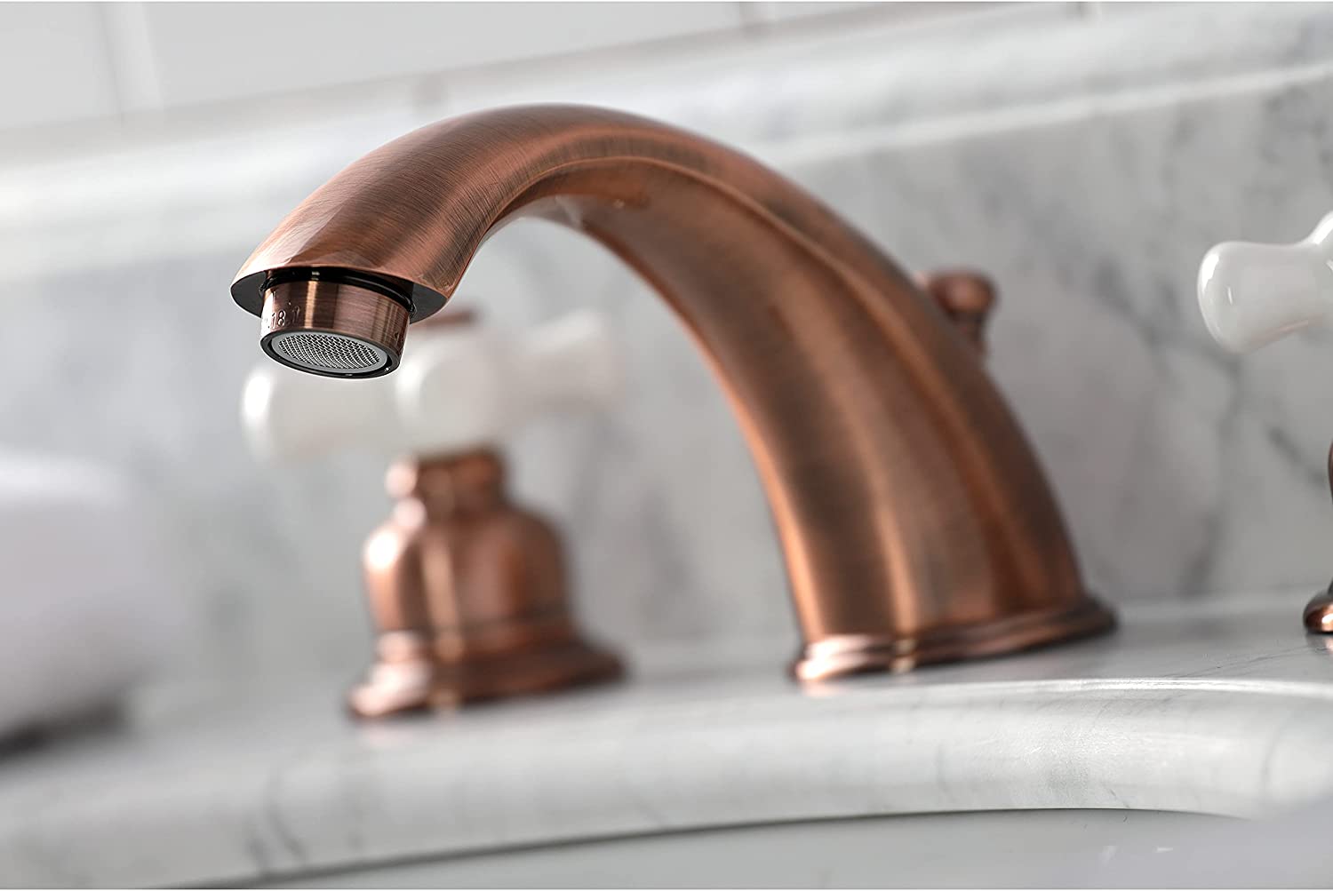 Kingston Brass KB966PX Magellan Widespread Bathroom Faucet, Antique Copper