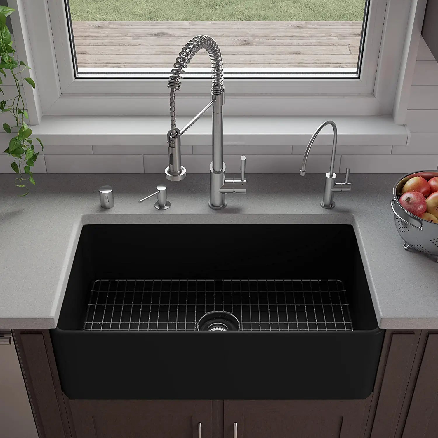 ALFI brand ABF3318S-BM Kitchen Sink, Black Matte