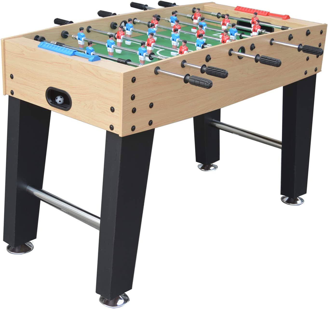 Hathaway Metropolis Competition Telescopic Safety Handles and Maple Design, Arcade Soccer for Game Rooms 48-in Foosball Table
