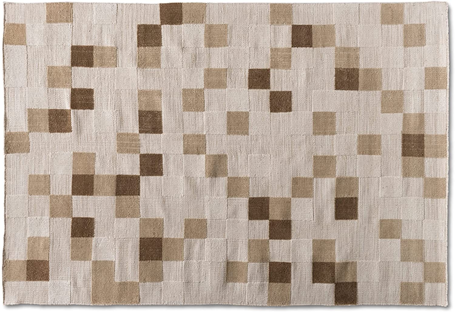 Baxton Studio Barbon Modern and Contemporary Ivory and Beige Handwoven PET Yarn Indoor and Outdoor Area Rug
