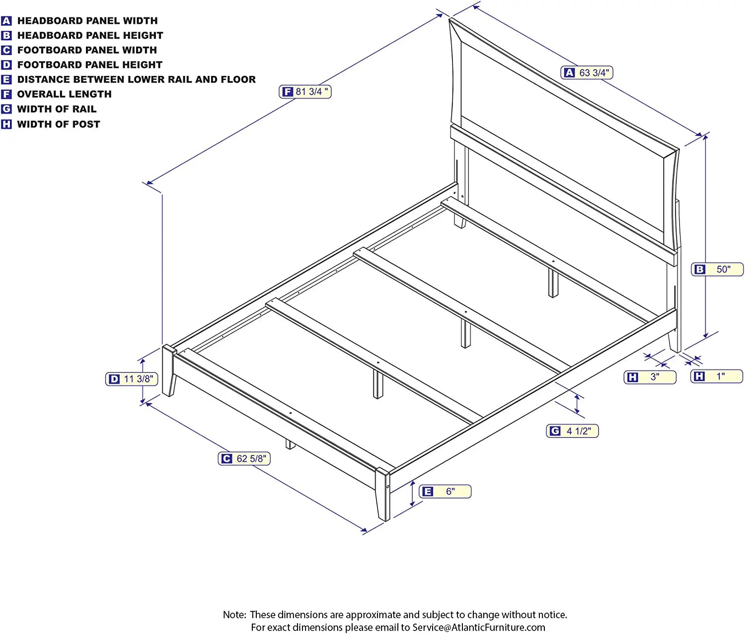 Atlantic Furniture Metro Queen Traditional Bed in Walnut