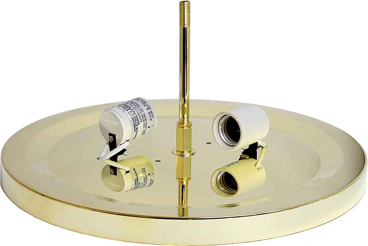 Elegant Designs FM1000-GLD-2PK 2 Light Elipse Crystal Flush Mount Ceiling Light 2 Pack Set, Gold
