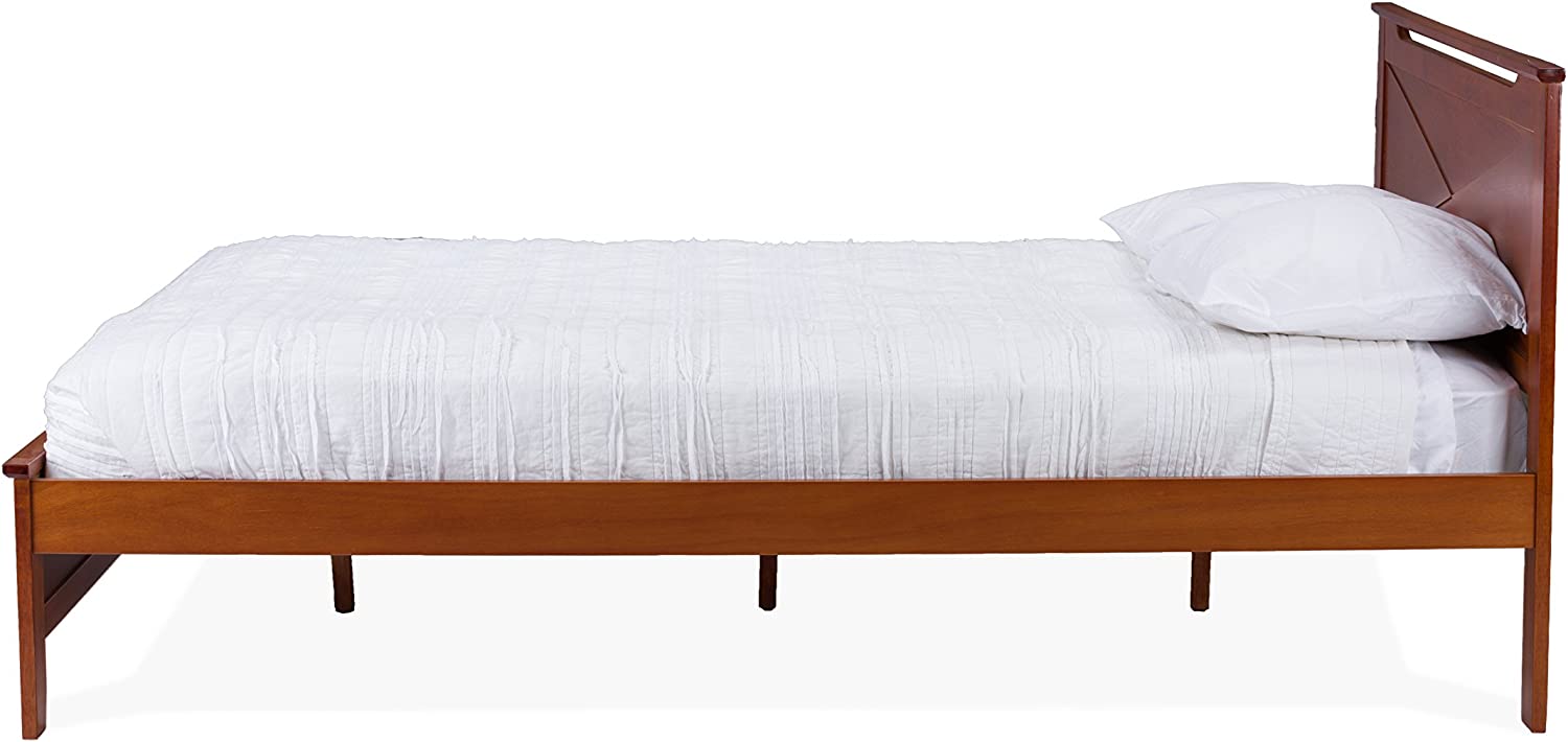 Baxton Studio Demitasse Brown Wood Contemporary Bed, Twin