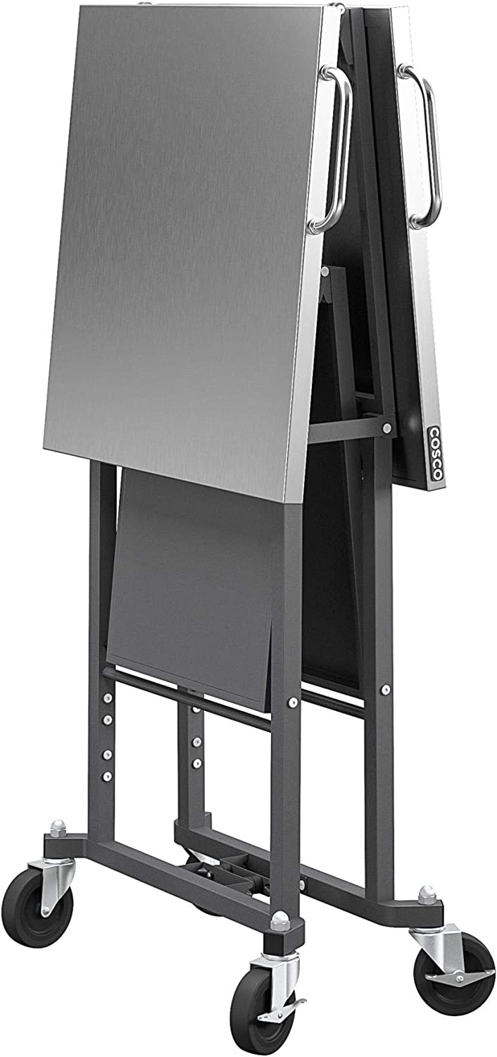 COSCO 66771DKG1E Smart Stainless Steel Folding Workbench, Dark Gray